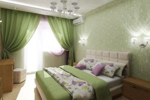 Зеленая спальня подойдет для энергичных людей
